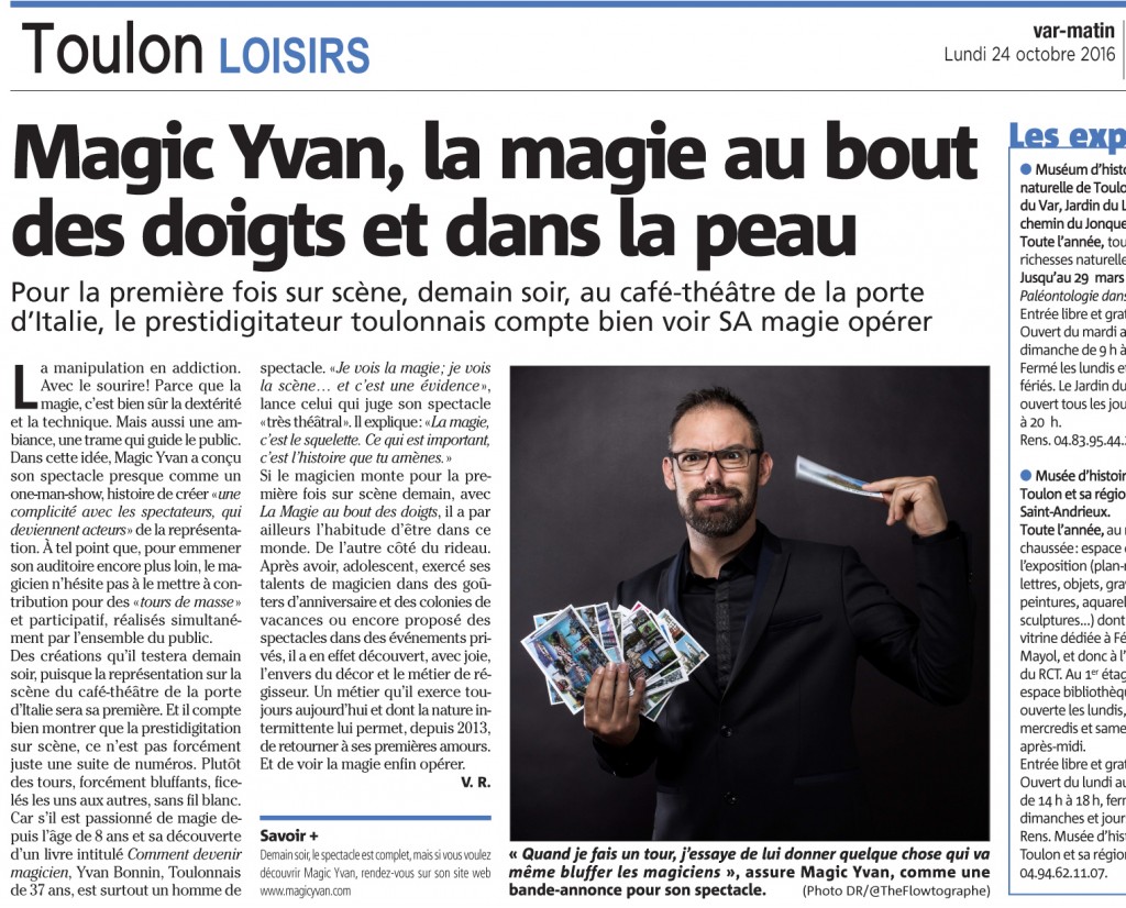 2016_10_24 Var-matin MAGIC Yvan